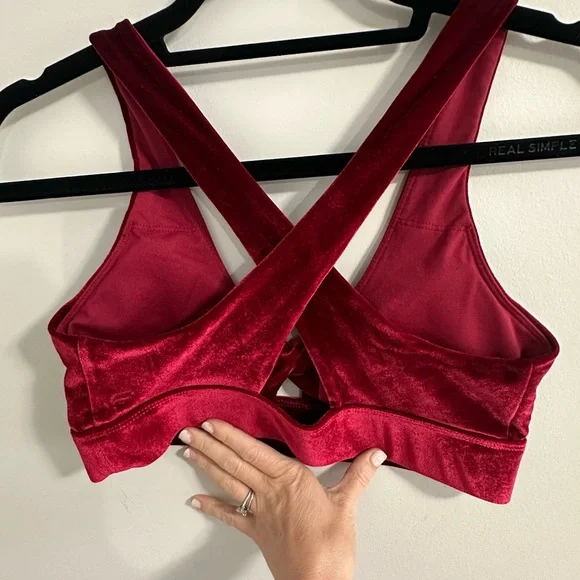 Fabletics Velvet Red Two-Piece Set - Picture 5 of 8